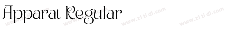 Apparat Regular字体转换 Apparat Regular字体转换